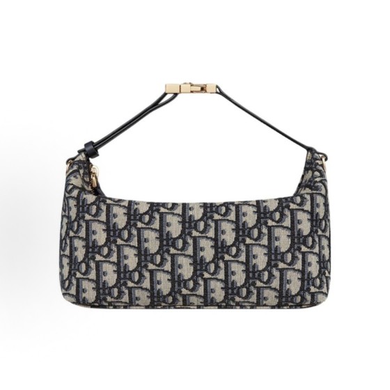 DIOR迪奥 Travel Nomad系列 刺绣 ⼿拿包 中号 ⼥款 蓝⾊